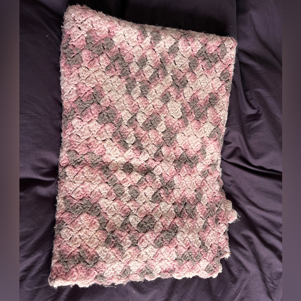 Vintage crocheted heirloom blanket cottagecore cozy autumn